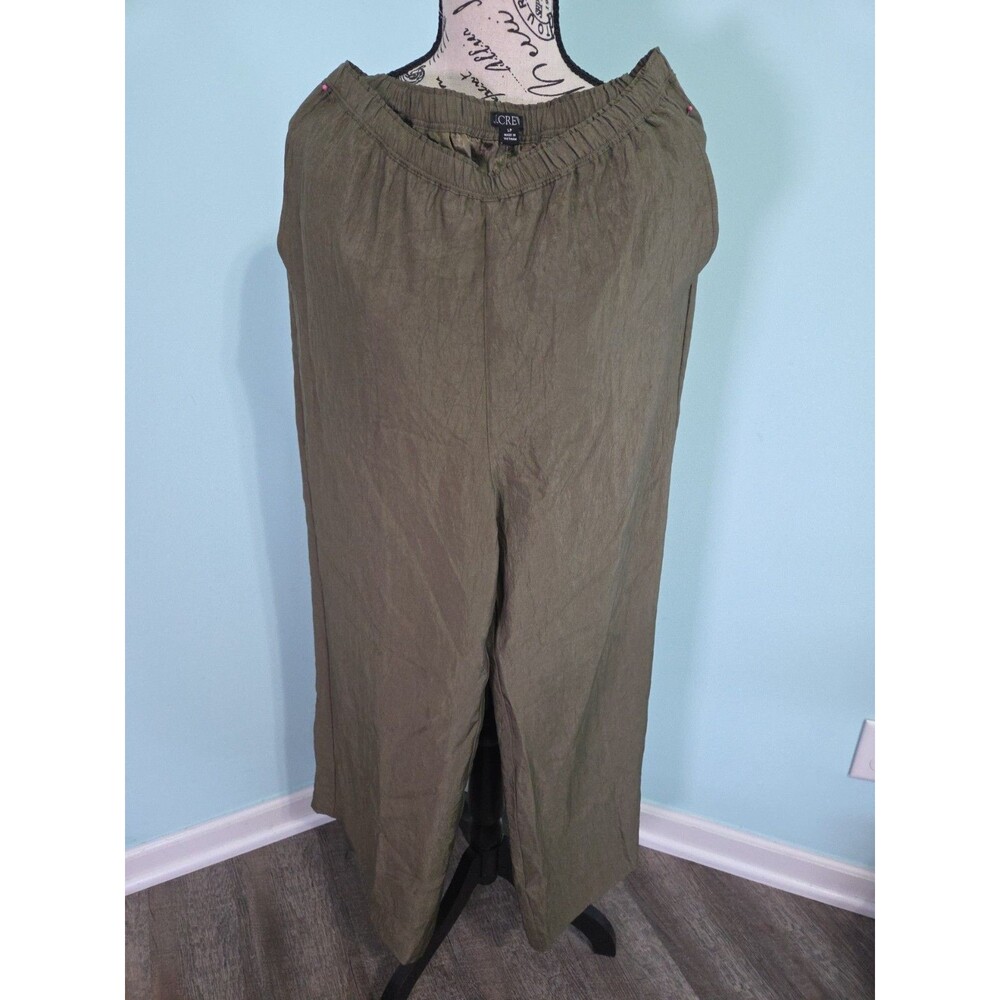 J.Crew Wide Leg Pants 100% Acetate new with tags large petite new with tags